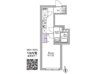 アトリオフラッツ高円寺(1K/3階)の間取り写真
