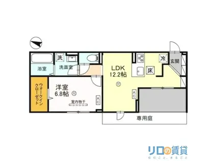 MAISON DE RICHESSE(1LDK/1階)の間取り写真