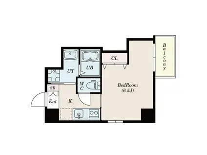 オアシスブリリアント(1K/6階)の間取り写真