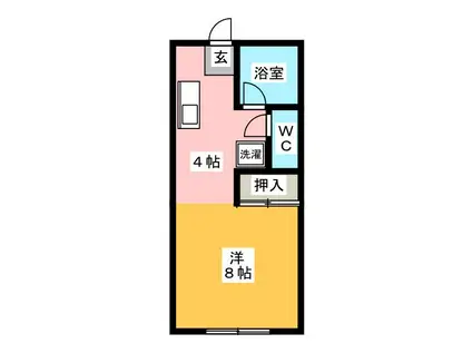 レグルス 1(ワンルーム/1階)の間取り写真