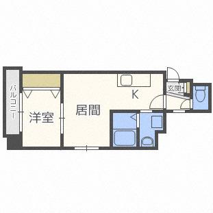 クラッセ北大前III(1LDK/3階)の間取り写真