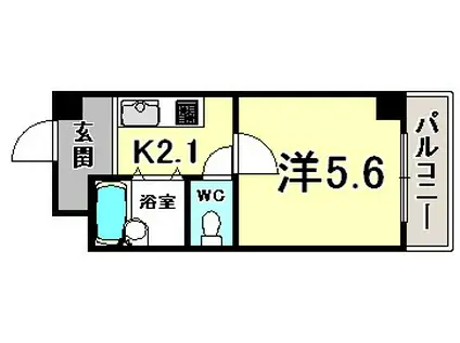 シティコート二宮(1K/5階)の間取り写真