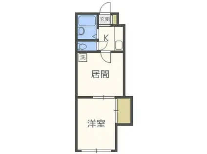 フロンティア1718(1LDK/4階)の間取り写真