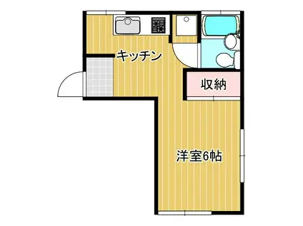 マーメイド(ワンルーム/1階)の間取り写真