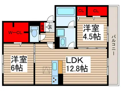 グランドサファイア(2LDK/1階)の間取り写真
