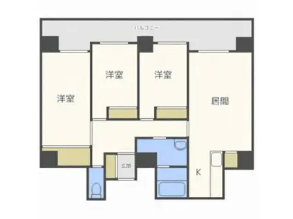 カーサ・エルモーサ(3LDK/6階)の間取り写真