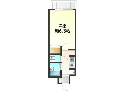 アストレア豊中清風荘(1K/4階)の間取り写真