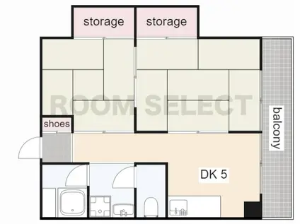 光菱ビル(2K/6階)の間取り写真
