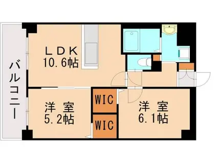 レイ和白(2LDK/6階)の間取り写真