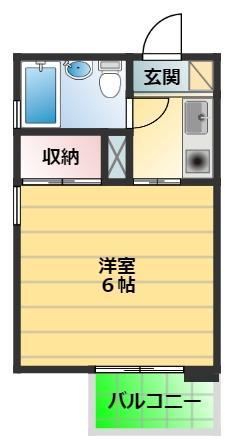 静岡鉄道静岡清水線 新静岡駅 徒歩17分 5階建 築32年(1K/4階)の間取り写真