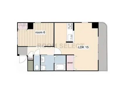 コンソラトゥール(1LDK/3階)の間取り写真