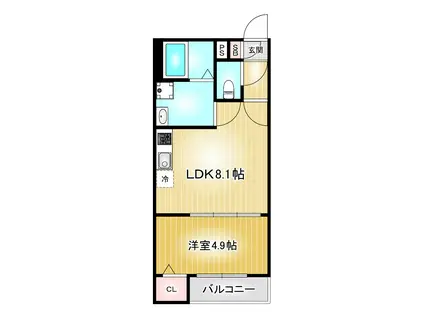 アークティカ上飯田(1LDK/1階)の間取り写真