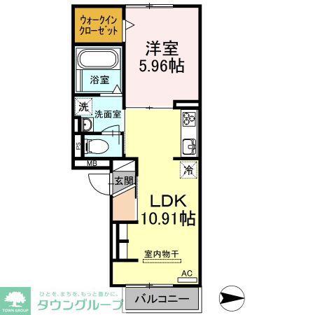 SUNNY COURT(1LDK/3階)の間取り写真