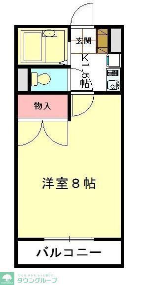 レオパレスガーデンビレッジ(1K/2階)の間取り写真