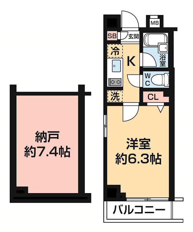 ブライズ新宿中井(1K/1階)の間取り写真