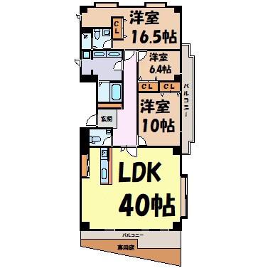 FOREST HILLS(3LDK/1階)の間取り写真