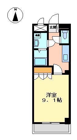 ハウスセルヴィール(1K/2階)の間取り写真