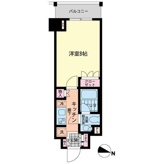エスティメゾン赤羽(1K/12階)の間取り写真
