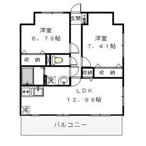 モア ルミーネ(2LDK/10階)の間取り写真