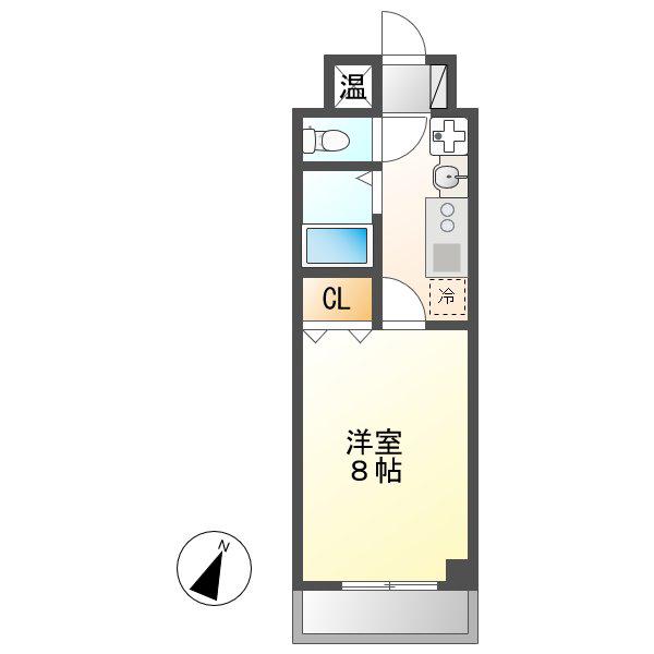 ベレーサ本山(1K/1階)の間取り写真