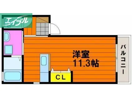 シャーメゾンリーフ(ワンルーム/1階)の間取り写真