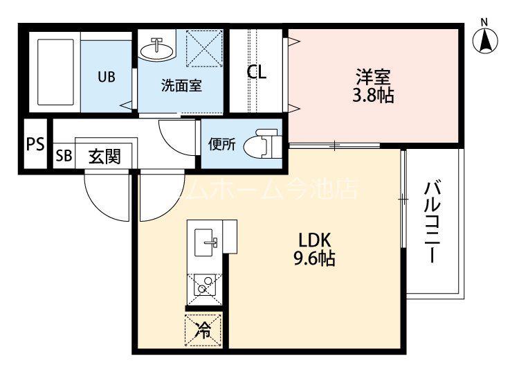 HARO KANAYAMA(1LDK/3階)の間取り写真