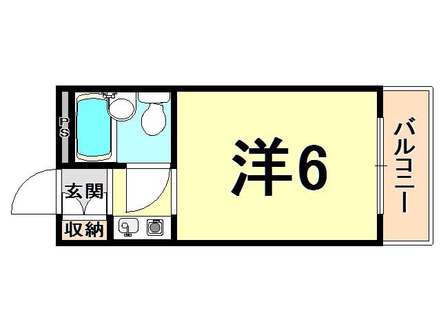 アニバ-サリ-40TH(ワンルーム/3階)の間取り写真