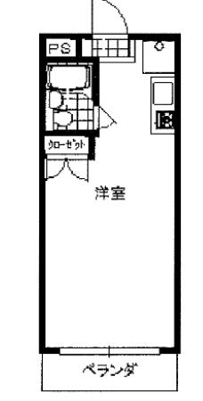ロイヤルコート花菱(ワンルーム/1階)の間取り写真