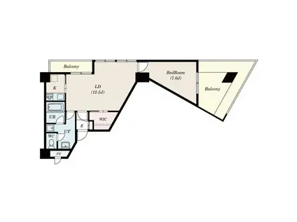 S-FORT乙川(1LDK/4階)の間取り写真