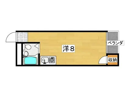 チェリーコート(ワンルーム/1階)の間取り写真