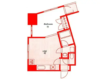 VALS吉田町(1LDK/3階)の間取り写真