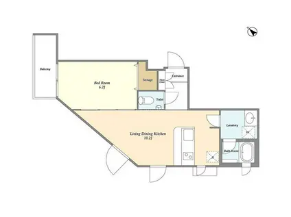 南平台ヒルトップハウス NANPEIDAI HILLTOP HOUSE(1LDK/4階)の間取り写真