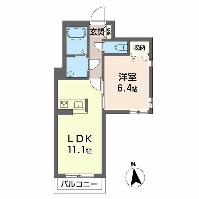 エスペリーゾ(1LDK/2階)の間取り写真
