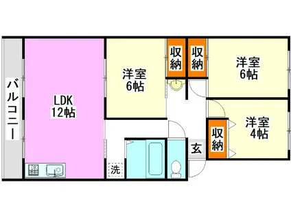 MIKIHOUSEVIII(3LDK/5階)の間取り写真