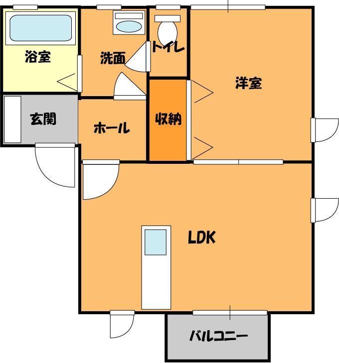 プルミエール(1LDK/2階)の間取り写真