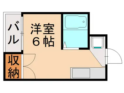 コーポえなみ(ワンルーム/5階)の間取り写真