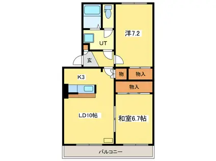 リポーズハイム31(2LDK/1階)の間取り写真