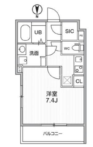 THE PALMS MUSE 新江古田(1K/2階)の間取り写真