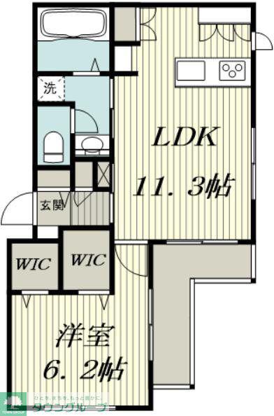 LE REVE紺屋町(1LDK/1階)の間取り写真