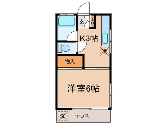 ヤマニアパ-トメント(1K/1階)の間取り写真