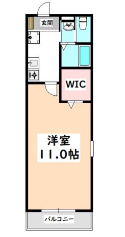 ゴールデンクロス古井(1K/1階)の間取り写真