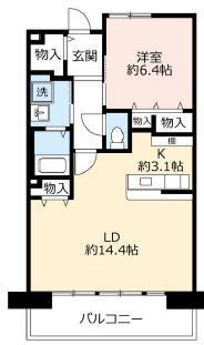 UR 浜甲子園さくら街15(1LDK/11階)の間取り写真