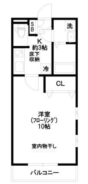 ドエルコート(1K/1階)の間取り写真