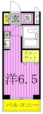 クレセントコート柏(ワンルーム/3階)の間取り写真