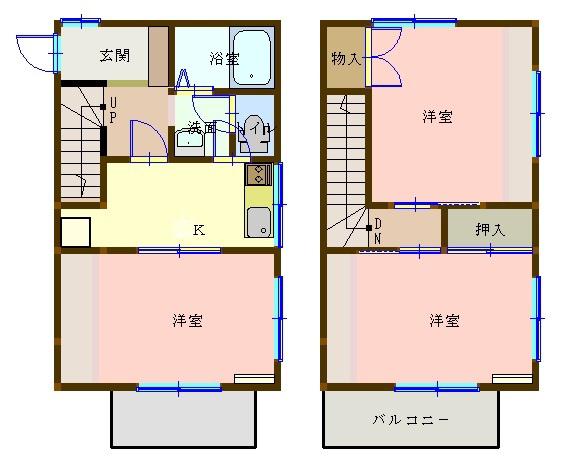 フォーブルMS(3K/1階)の間取り写真