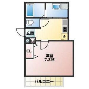 ALEGRIA高速長田(1K/2階)の間取り写真