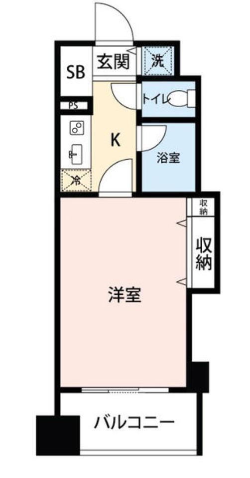 マイナビステイ日本橋茅場町(1K/7階)の間取り写真