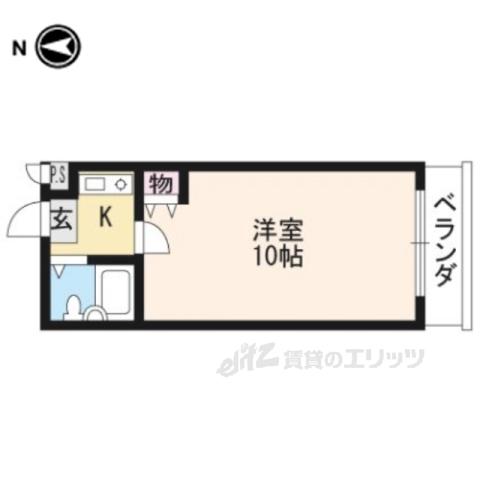 ベルメゾンアルヴェ(1K/5階)の間取り写真