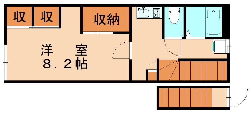 レオパレスKATAHARA(1K/2階)の間取り写真