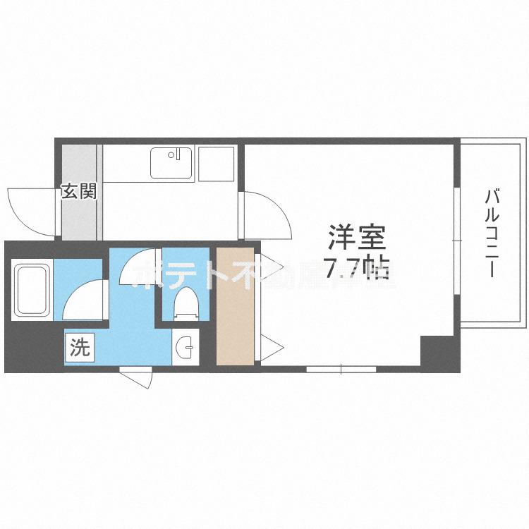 TOYOTOMI STAY PREMIUM 天王寺公園南(ワンルーム/2階)の間取り写真